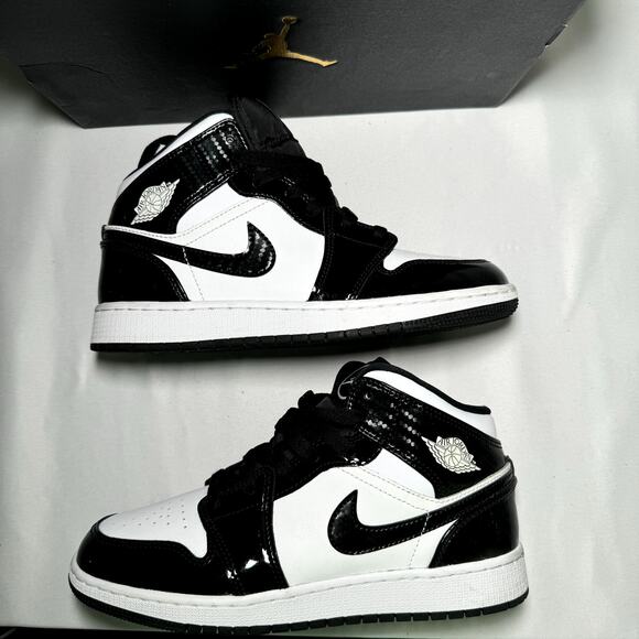 Nike Air Jordan 1 Mid SE GS All Star 2021 - Size 6 -Men's Black Trending Shoes - Picture 4 of 9